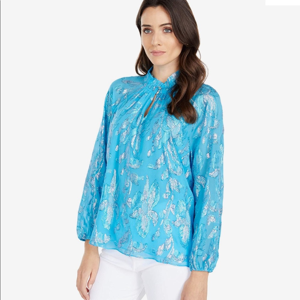 NWT Lilly Pulitzer Galiana silk top